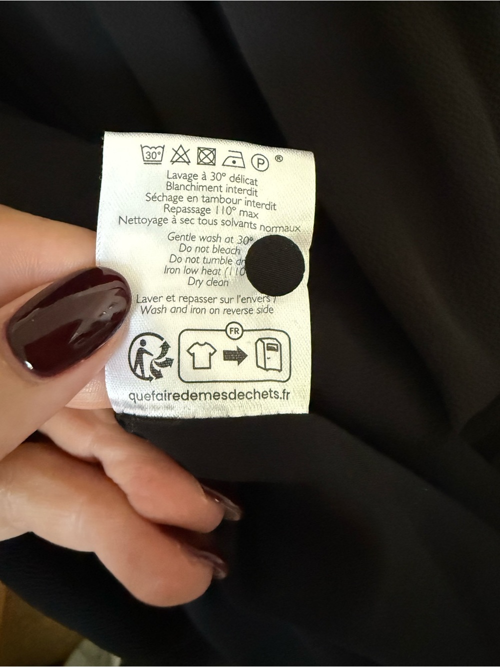 Sezane Black Mini Dress with Long Sleeves - Picture 8 of 8